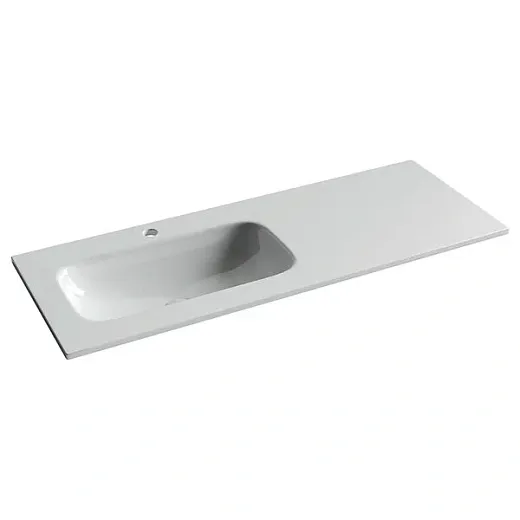 Умывальник Ceramicanova Grace CN7020 встраиваемый 121х45.7см левый белый, CN7020