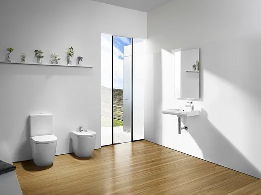 Унитаз-компакт Roca Meridian Compacto Rimles 36x60 с пневмокрышкой Slim
