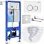 Комплект инсталляции с унитазом 6 в 1 Roxen StounFix Dual Fresh 968335 (состоит из: 710200, Santi 410260W, 530205-01)
