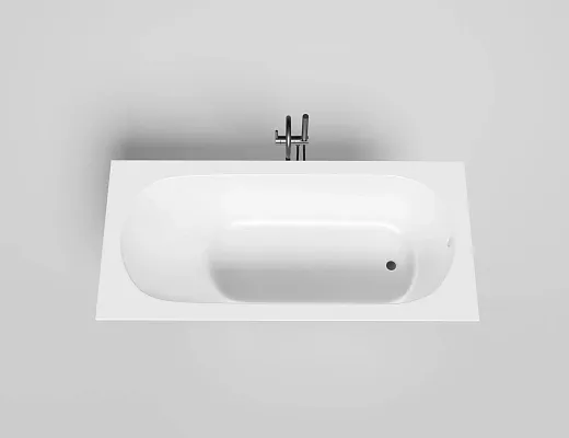 Ванна Salini Ornella 102312GF, 180 х 80 см, из искусственного камня S-Sense, цвет белый, покраска по RAL полностью