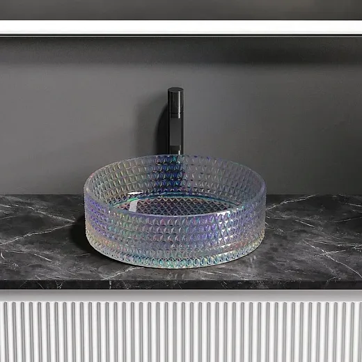 Раковина Ceramicanova Cristal CN6059, 36 см, стекло, цвет неон