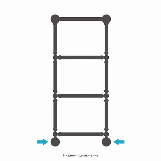 Полотенцесушитель водяной Сунержа Ренессанс 1386, 960x400, цвет шампань, 020-0281-9640