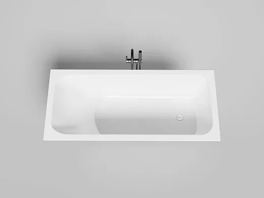 Ванна Salini Orlanda Kit 102127MF, 170 х 75 см, из искусственного камня S-Stone, цвет белый матовый, покраска по RAL полностью