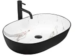 Умывальник Rea Cleo Black Aiax Matt REA-U6625 белый/черный