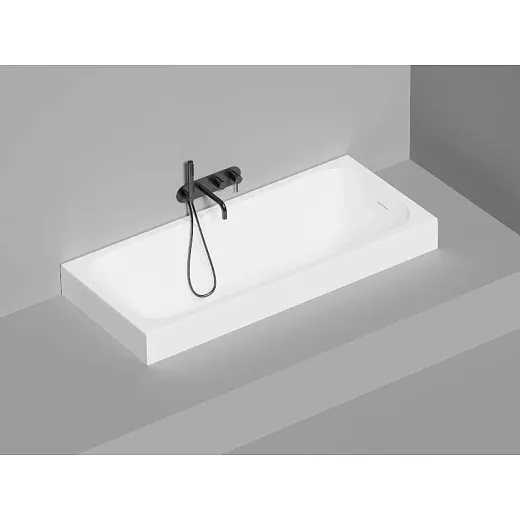 Ванна Salini Orlanda Kit 102115MF 160 х 70 см, из искусственного камня S-Sense, с донным клапаном, цвет белый матовый, покраска по RAL полностью