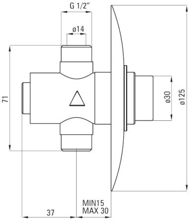 Смеситель для душа Deante Press BBH_048L Смеситель для душа Deante Press BBH_048L