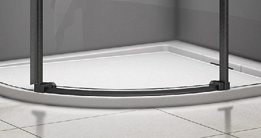 Душевой уголок Good Door Galaxy R-100-C-B, 100 х 100 х 195 см, стекло прозрачное, профиль черный, ГЛ00017