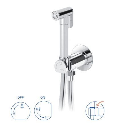 Гигиенический душ со смесителем Bruma Bidet 1451103CR Chrome хром глянцевый Гигиенический душ со смесителем Bruma Bidet 1451103CR Chrome хром глянцевый