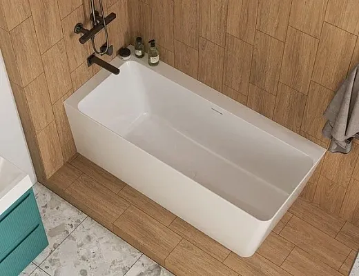 Ванна из искусственного камня Belux Турин ТУ-1600 L, 160 х 70 см, белый, 4810924287342