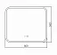 Зеркало Raval Призма 80х68 сенсор Антипар, Prz.02.800x680/W/RL