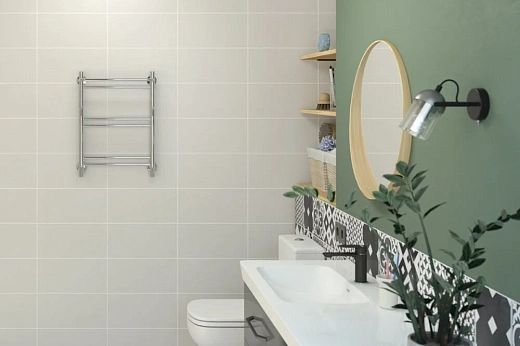 Полотенцесушитель водяной Стилье Версия-Н1, 40/60, 600x400, цвет белый, 12621-6040