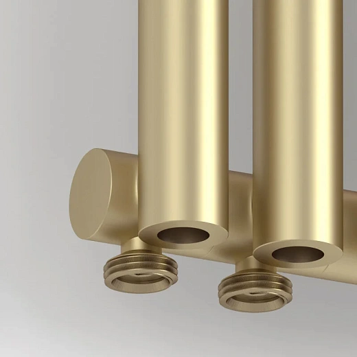 Радиатор отопления Сунержа Эстет-0 EU50, 3 секции, левое/правое нижнее подключение, цвет матовая шампань, 022-0320-5003/022-0321-5003