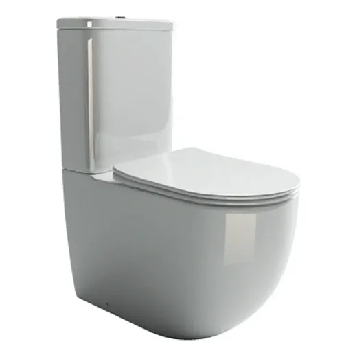 Унитаз компакт Ceramicanova Mia Rimless CN1801 крышка микролифт, безободковый, белый, сантехфарфор
