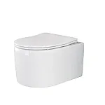 Подвесной безободковый унитаз Ceramicanova Moments CN3003 Rimless, крышка микролифт, сантехфарфор