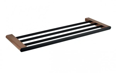 Полочка для полотенец Bemeta Galla 108105080 60 см, черный матовый, розовое золото