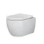 Комплект: инсталляция Ceramicanova Balance с кнопкой Balance Rect белой и унитаз подвесной Ceramicanova Play Rimless с сиденьем микролифт