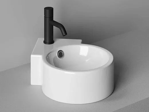 Умывальник Ceramicanova Element CN5019 31х41х12.5см угловой с переливом, CN5019