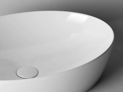 Раковина Ceramicanova Element CN5018 61 x 41 x 15 см, накладная, овальная, без перелива, сантехфарфор