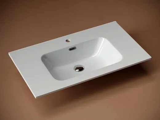 Умывальник Ceramicanova Element CN7005 81х46.5х18см накладной прямоугольный с переливом, CN7005