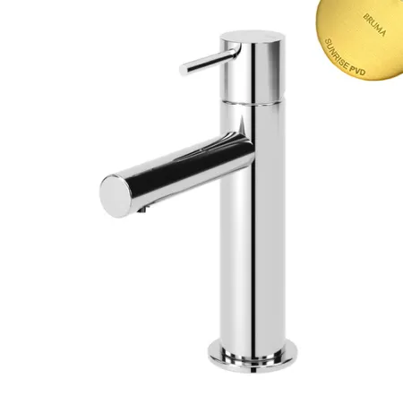 Смеситель для раковины Bruma Leaf, золото матовое PVD, ручка тип 2, 1670008PR