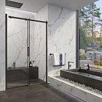 Душевая дверь Veconi Vianno VN-70 120x195 прозрачные стекла / профиль черный