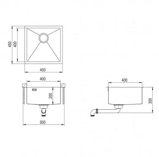 Мойка кухонная AquaSanita Steel DER 100 X-T graphite