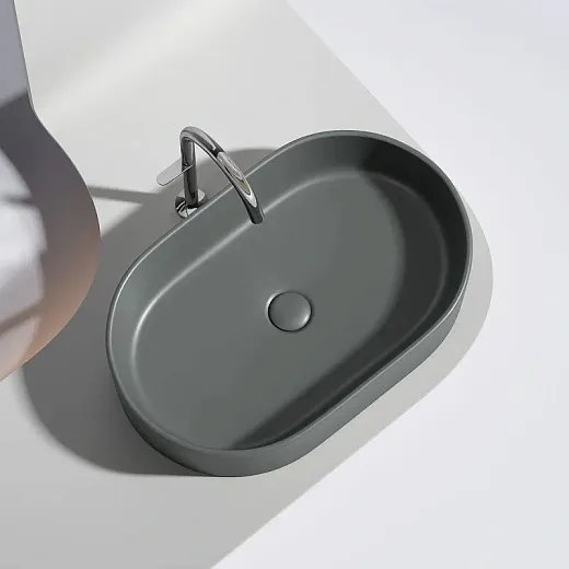 Умывальник Ceramicanova Element CN6048MDH 60см сантехфарфор темный антрацит, CN6048MDH