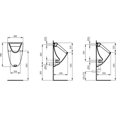 Писсуар Ideal Standard ECCO-EUROVIT K553801