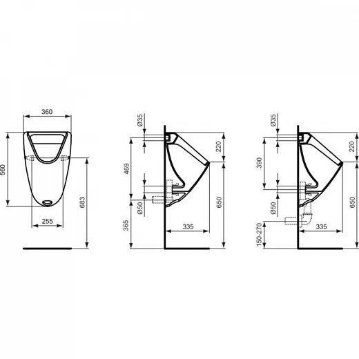 Писсуар Ideal Standard ECCO-EUROVIT K553801