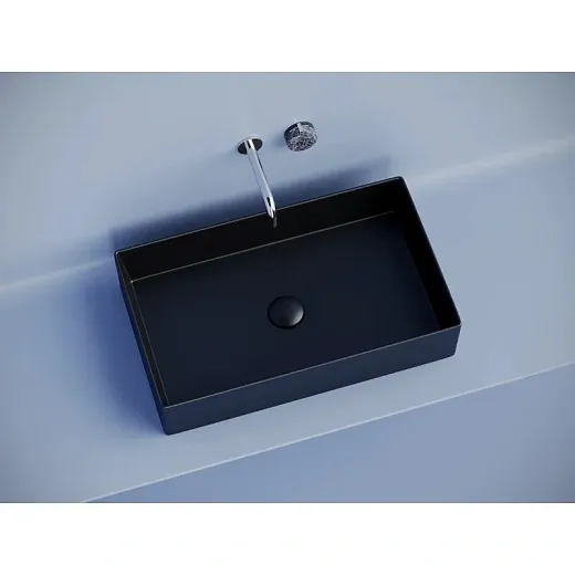 Раковина Ceramicanova Element CN6070MB, 60 см, сантехфарфор, цвет черный матовый