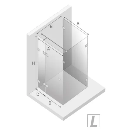Душевой уголок New Trendy EVENTA L 80x100x200 (var 2)