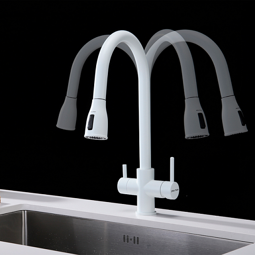 Смеситель PAULMARK LANGE La214212-431 (белый/белый матовый)