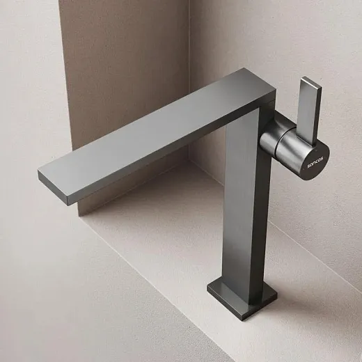Смеситель для раковины Sancos Linn SC9020GG, вороненая сталь