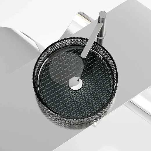 Раковина Ceramicanova Cristal CN6060, 36 см, стекло, цвет черный