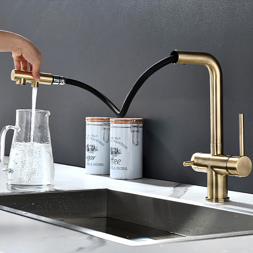 Смеситель PAULMARK SERPENTINE Se213222-BR, (бронза)