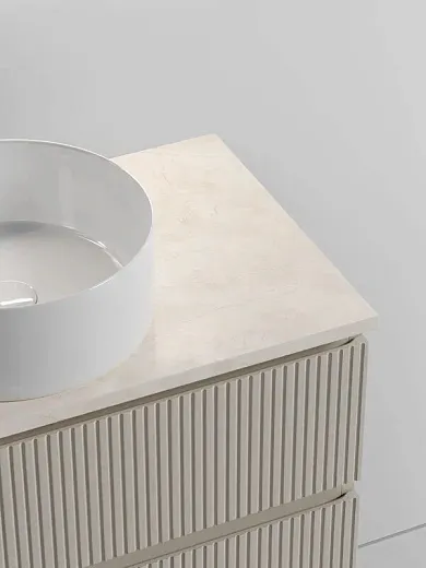 Столешница Sancos, 100 х 46 см, с отверстием под смеситель, цвет Kreman, TT100A2X