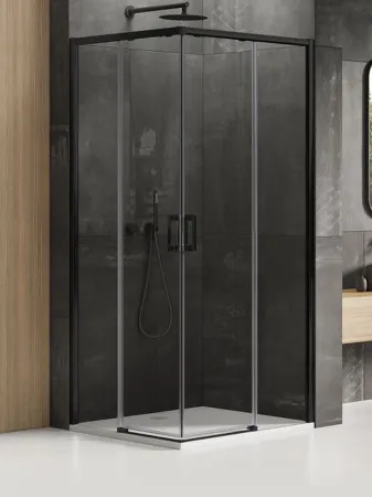 Душевой уголок New Trendy PRIME BLACK 80x110x200 (var 1)
