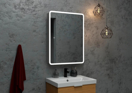 Шкаф с зеркалом Континент Emotion LED 50x80 с подсветкой с сенсорным выключателем Шкаф с зеркалом Континент Emotion LED 50x80 с подсветкой с сенсорным выключателем