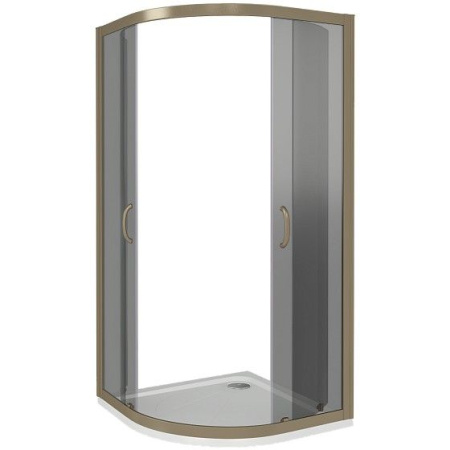 Душевой уголок Good Door Jazze R-120-B-BR, 120 х 80 х 185 см, стекло тонированное бронза, бронза, ДЖ00038