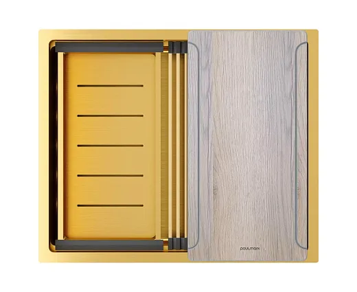 Кухонная мойка PAULMARK NEXT-MULTI SINK 54 UNI PM785445-BG (золото/брашированное золото)