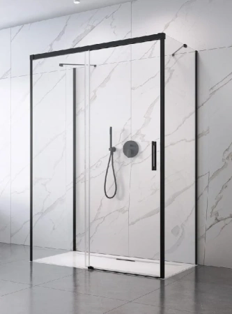 Душевая дверь Radaway Idea Black KDJ+S 120 х 200.5 см с неподвижной частью, стекло прозрачное, профиль черный, правая, 10116120-54-01R Душевая дверь Radaway Idea Black KDJ+S 120 х 200.5 см с неподвижной частью, стекло прозрачное, профиль черный, правая, 10116120-54-01R