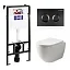 Инсталляция Bettoserb Sava Fix Slim с безободковым унитазом Ceramicanova Mia Rimless сиденье микролифт, сантехфарфор, клавиша смыва, SET40006467/CN1805