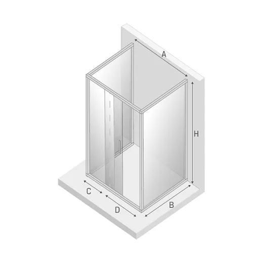 Душевой уголок New Trendy ALTA III 100x80x195 (var 2)