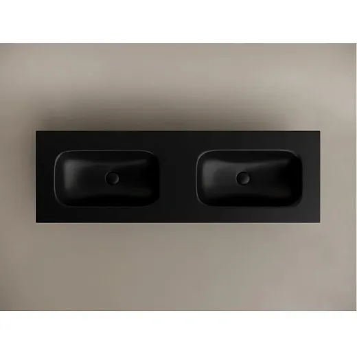 Умывальник Ceramicanova Grace CN7022MBWx 141см сантехфарфор черный матовый, CN7022MBWx