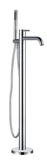 Смеситель для ванны AQUAme Siena напольный (монтажная часть в комплекте), хром, AQM6218CR