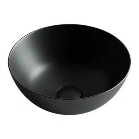 Раковина Ceramicanova CN6004 35.8 x 35.8 x 15.5 см, накладная, без перелива, черная матовая, сантехфарфор