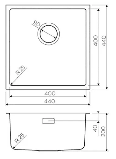 Кухонная мойка Omoikiri Tadzava 44-U-IN Quadro нержавеющая сталь/нержавеющая сталь 4993509