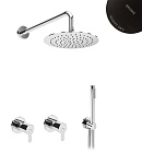 Система скрытого монтажа Bruma Leaf на 2 потока Set 167 120 1 NS-Double, верхний душ 250мм Night Sky