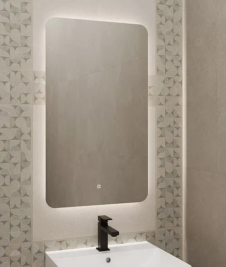 Зеркало KERAMA MARAZZI PRO / Про с подсветкой LED 50, белый, PRO.mi.50\WHT