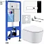Комплект инсталляции с унитазом 6 в 1 Roxen StounFix Dual Fresh 932469 (состоит из: 710200, Caspia 410280СН, 530120-01)